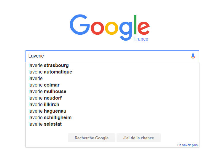 Recherche Google SEO Laverie